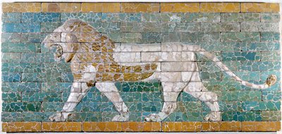 Lion representing Ishtar, frieze from the processional way leading to the great temple at Babylon, early 6th century BC by Unbekannt Unbekannt